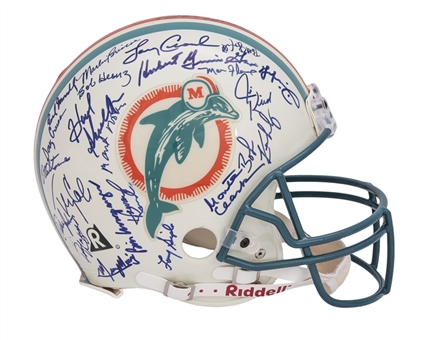 1972 Undefeated Miami Dolphins Team Signed Helmet With 40 Signatures Includes Don Shula, Bob Griese & Larry Csonka (JSA)